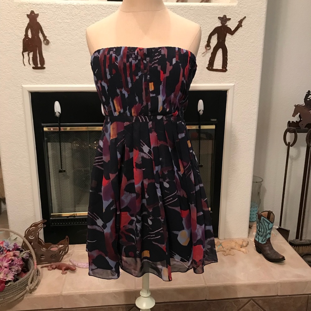 Strapless floral dress